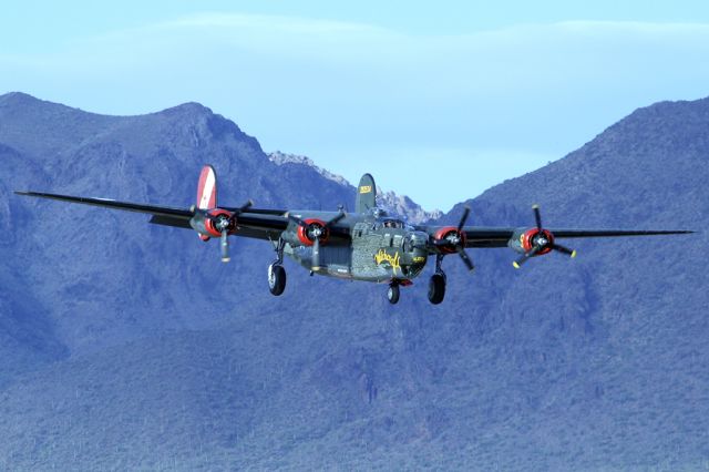 Consolidated B-24 Liberator (N224J) - The Collings Foundation B-24J Liberator "Witchcraft" landing at Scottsdale Airport during the Wings of Freedom tour 2011.