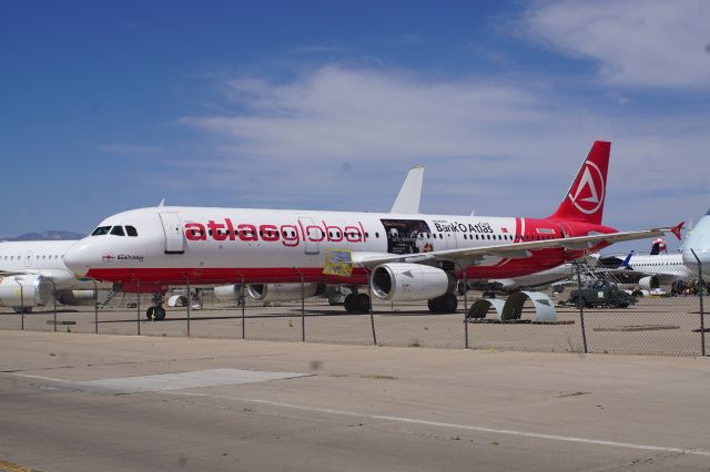 Airbus A321 (N668SD) - This A.321 has been in storage at Tucson since late October 2020.  Apparently to be converted to an A.321Freighter.  May 5th 2021.