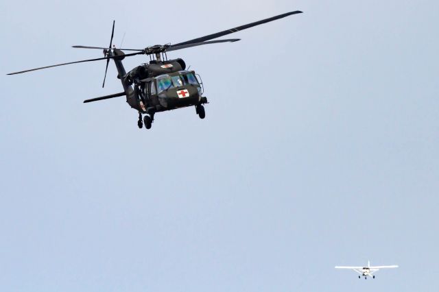 Sikorsky S-70 — - A rare low pass from a KSLI Blackhawk.