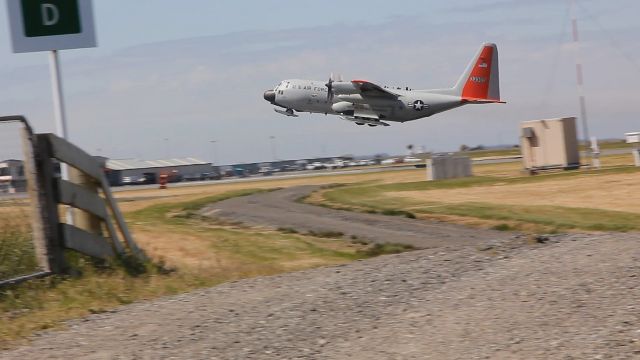 Lockheed C-130 Hercules (N33300) - LC 130 LH takes off from Invercargill New Zealand after refuelling for its flight over Southern Ocean to Antartica. 5th December 2013