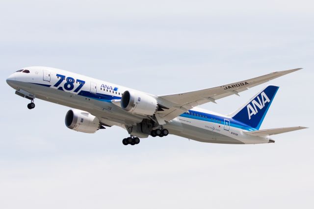 Boeing 787-8 (N1015X) - ANA 787-8 departing for a test flight.