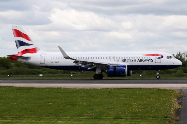 Airbus A320neo (G-TTNE) - BA1392 slowing after arriving from Heathrow