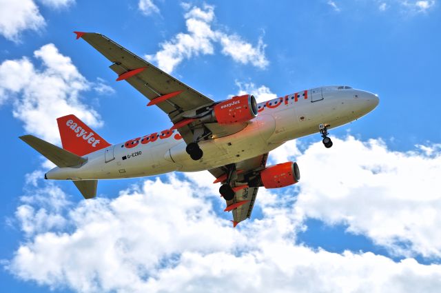 G-EZBD — - Taken from the railway bridge south east of the runway at Malaga, Spain.