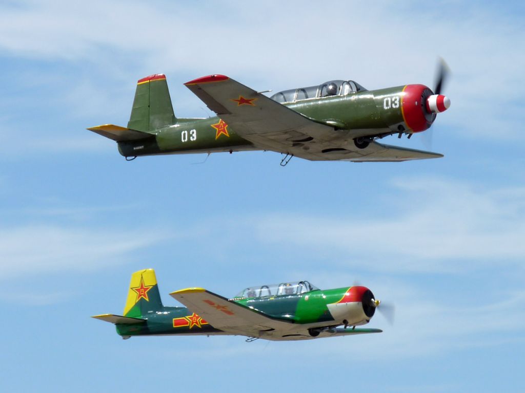 NANCHANG PT-6 (N469WT) - The CJ6 in the background is N8181C
