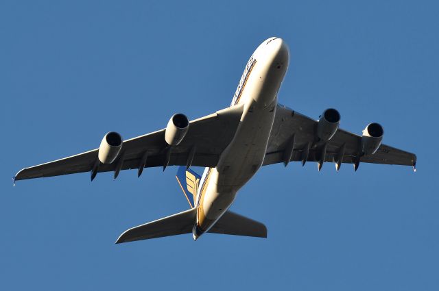 Airbus A380-800 (9V-SKK) - Singapore Airlines flight SQ228 from Melbourne to Singapores Changi Airport. 15/05/2012