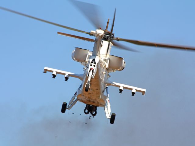 — — - Denel Rooivalk AH2 firing 20mm cannon