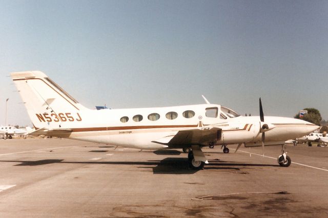 Cessna 421 (N5365J) - Seen here in Jun-86.br /br /Reregistered N421ST 27-Jul-04.