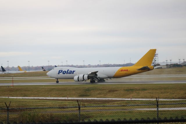 BOEING 747-8 (N855GT) - Atlas Air 747 in the Polar/DHL livery.