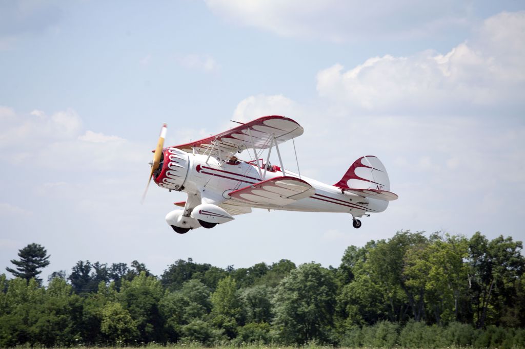 WACO O (N702KB) - Open cockpit takeoff.