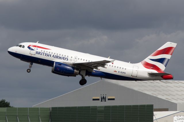 Airbus A319 (G-EUPS) - BAW1389 back to Heathrow