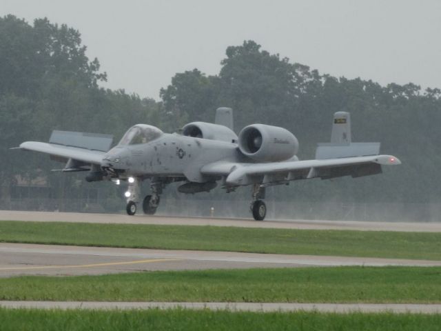 Fairchild-Republic Thunderbolt 2 (80-0217) - heavy rain storm at Oshkosh