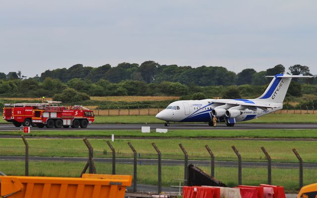 Canadair Regional Jet CRJ-900 (EI-RJX) - cityjet avro ei-rjx in leinster rugby colors developed a problem on the runway at shannon after circuit training 14/7/16.