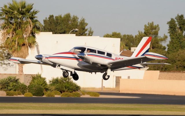 Piper PA-30 Twin Comanche (N8266Y) - Taking off from Stellar Airpark, AZ