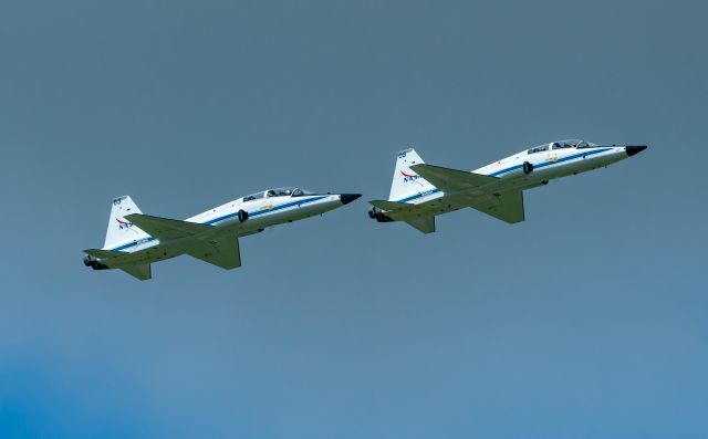 Northrop T-38 Talon (N908NA) - NASA908 and Dash 2 (NASA903) in formation training for a UAE Astronaut, over EFD on 6 July 2021.