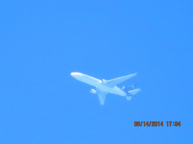 Boeing MD-11 (N274UP) - UPS flight 2964 from SDF to ONT over Southeastern KS at 36k feet.