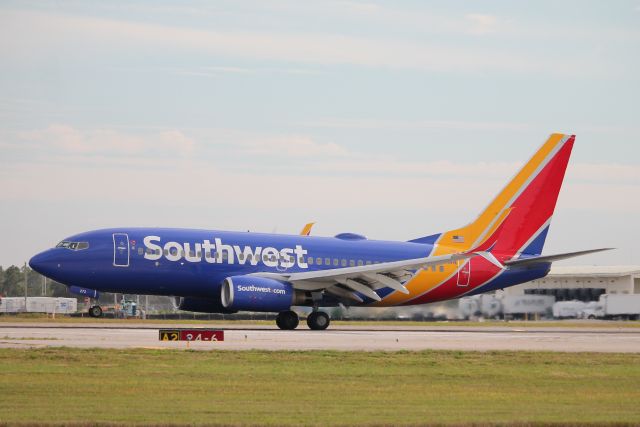 Boeing 737-700 (N273WN) - Southwest Flight 246 arrives on Runway 6 at Southwest Florida International Airport following flight from John Glenn Columbus International Airport