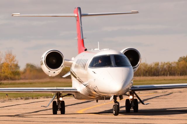 Learjet 45 (N820AT) - A Learjet 45XR arriving in Yorkton. 