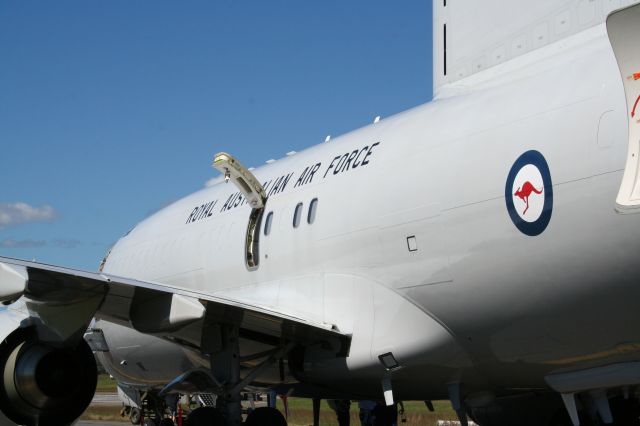 Boeing 737-700 (A30005) - Royal Australian Air Force's E-7A Wedgetail at a FlightLine display at the Aviation Heritage Centre - RAAF Amberley on 21-06-2013.