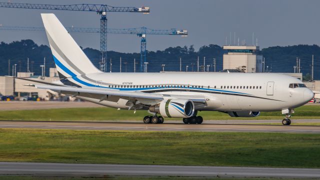 BOEING 767-200 (N767MW) - July 26, 2017, Nashville, Tenn -- Mark Cuban's 767-277, arriving as a "Giant" charter, just arrived on runway 20R bringing with it the Tottenham Hotspur Soccer Team.