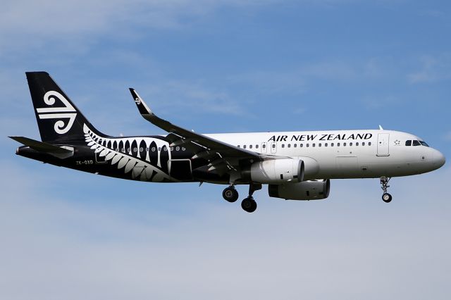 Airbus A320 (ZK-OXD) - on 13 August 2017