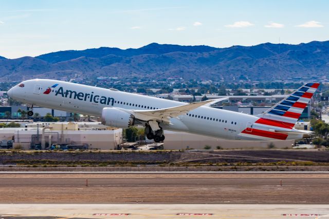 Boeing 787-9 Dreamliner (N836AA) - American Airlines 787-9 taking off from PHX on 12/16/22. Taken with a Canon R7 and Tamron 70-200 G2 lens.