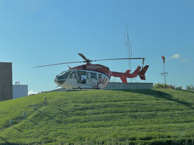 KAWASAKI EC-145 (N399PH) - Taken from Hillsboro Area Hospital, IL