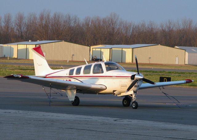 Beechcraft 35 Bonanza (N8136R) - Parked at the Shreveport Downtown airport.