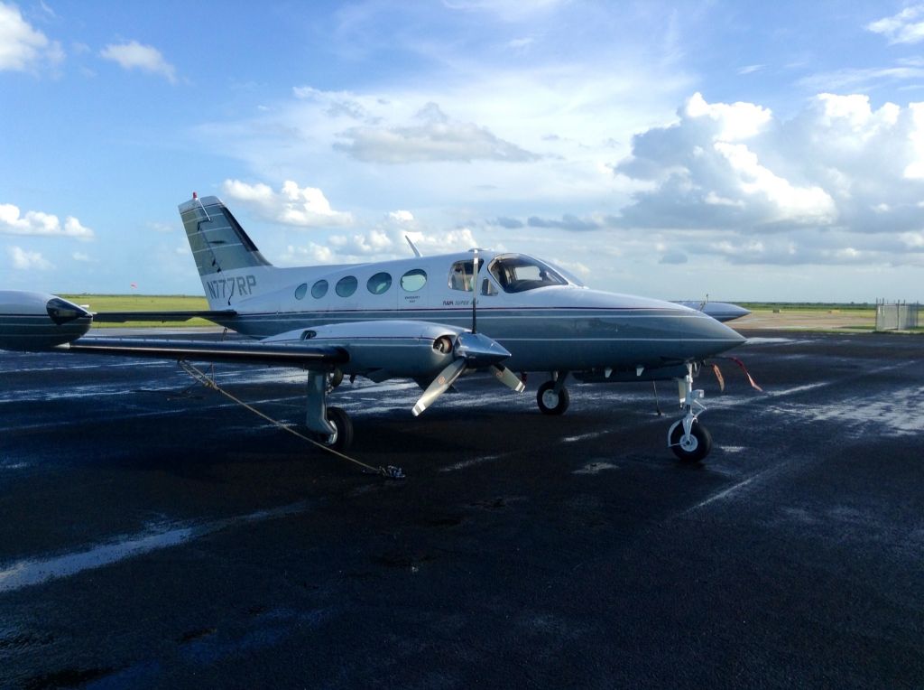 Cessna Chancellor (N777RP) - On the ramp at Glades airport, FL