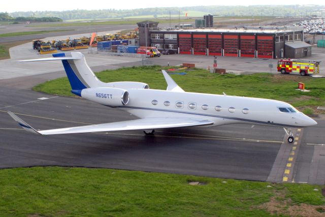 Gulfstream Aerospace Gulfstream G650 (N656TT) - Taxiing to the ramp on 13-May-18 arriving from VABB.