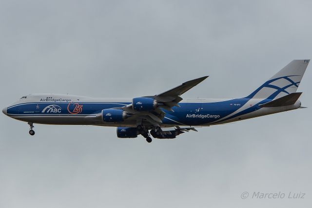 BOEING 747-8 (VQ-BFU) - AirBridge Cargo - Boeing 747-83Q(F)br /Registration: VQ-BFUbr /br /Chicago (ORD) / Campinas (VCP)br /br /Foto Tirada em: 14/11/2016br /Fotografia: Marcelo Luiz