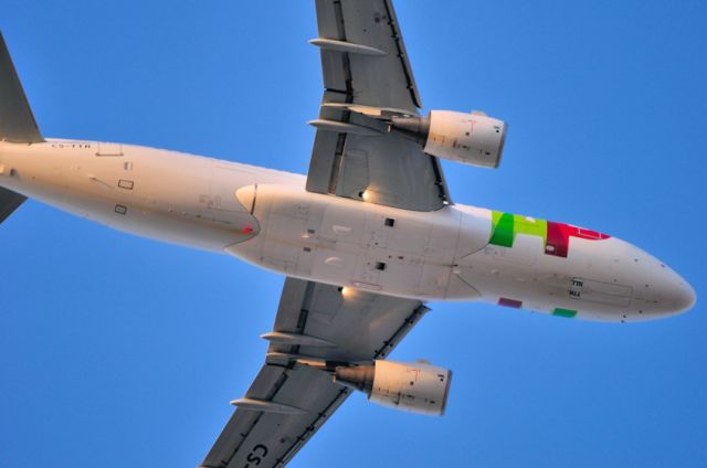 Airbus A319 (CS-TTR) - 2008 - Approaching at sunset. From my former balcony. No crop