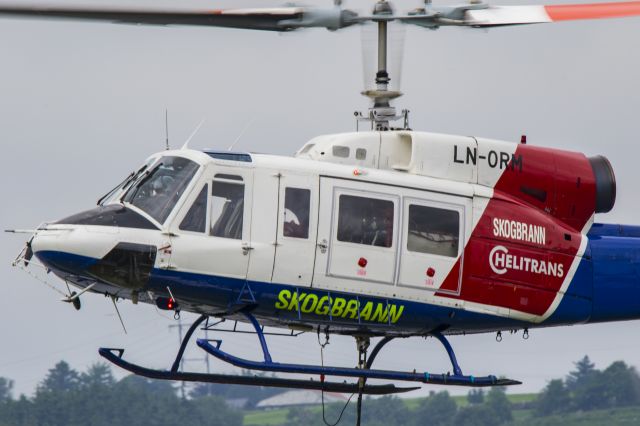 Bell BigLifter (LN-ORM) - Picture shot from my neighbors yard during a recovery operation by this Bell 214, they used it to lift out a crashed Cessna pontoon plane. Norway 2017 