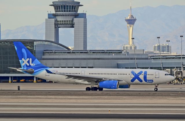 Airbus A330-200 (F-GRSQ) - F-GRSQ XL Airways France Airbus A330-243 - cn 501br /br /McCarran International Airport (KLAS)br /Las Vegas, Nevadabr /TDelCorobr /August 15, 2013