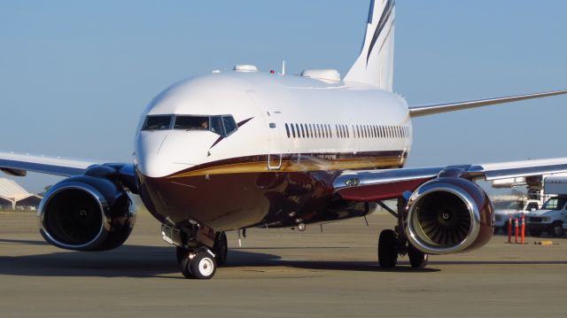 Boeing 737-700 (N162WC) - BBJ With the new Aviation Partners winglets at KMCC. Looks awesome!