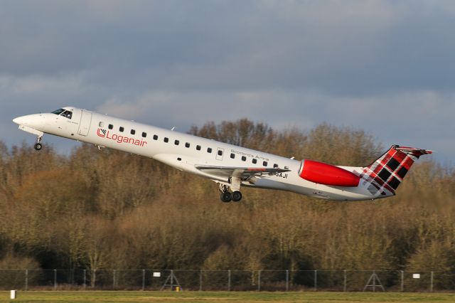 Embraer ERJ-145 (G-SAJI) - LOG592 off to Inverness.  This aircraft used to be G-EMBN with bmi regional.