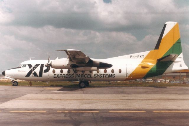 FAIRCHILD HILLER FH-227 (PH-FKT) - Seen here in Jun-83.br /br /Exported to Germany 9-Nov-93 as D-AELF for WDL Aviation.br /Registration cancelled 1-Oct-03. Broken up at EDDK.