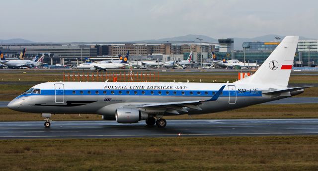 SP-LIE — - Very rar vistitor today at Frankfurt / Main Airport. The SP-LIE retro jet from the LOT Polish Airlines, Embraer ERJ-175-200STD