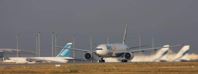 Boeing 777-200 (D-AALB) - a local jet from eddp with a russian background