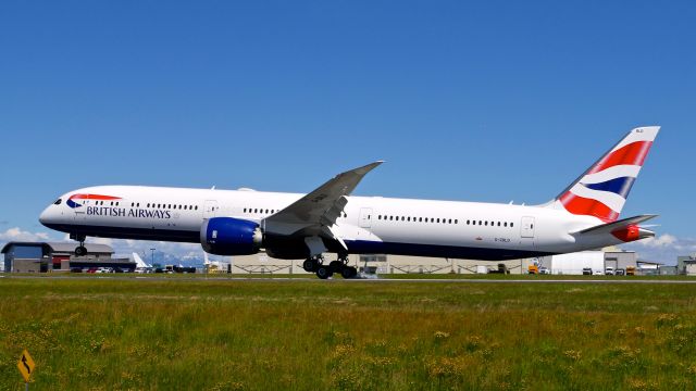 BOEING 787-10 Dreamliner (G-ZBLD) - BOE104 from KVCV touches down on KPAE Rwy 34L on 6.23.22. (B787-10 / ln 1040 / cn 60640).  