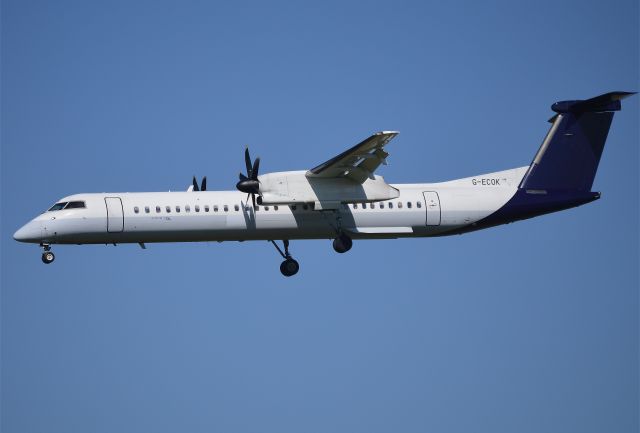 de Havilland Dash 8-400 (G-ECOK) - FlyBe - Bombardier DHC-8-402Q (G-ECOK) (Photo Mar 2019)