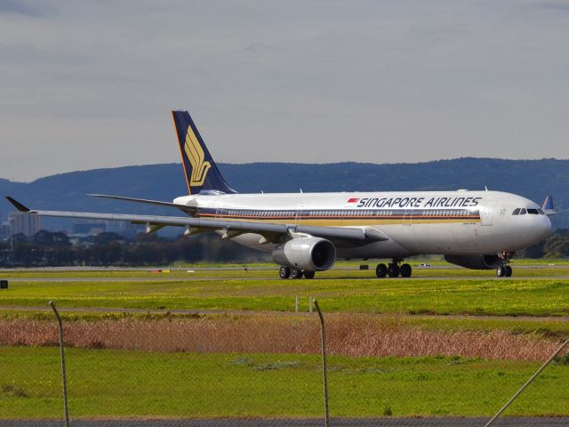 Airbus A330-300 (9V-STO) - On taxi-way heading for take off on runway 05, for flight home to Singapore. Thursday, 12th July 2012.