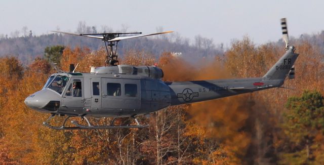 Bell UH-1V Iroquois (02-2313) - A Bell TH-1H Iroquois of the USAF Air Education and Training Command departing Northeast Alabama Regional Airport, Gadsden, AL - afternoon, November 30, 2021.