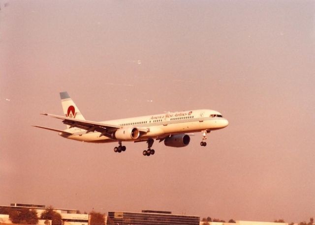 Boeing 757-200 — - America West 757 Landing at Santa Ana in the mid-1980s