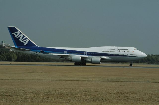 Boeing 747-400 (JA8095) - Departure at Narita Intl Airport Rwy16 on 1991/03/20