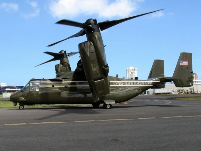 Bell V-22 Osprey (16-8335) - HMX-1 squadron (#11) during the presidential visit to the island after the hurricane to personally inspect the damages!