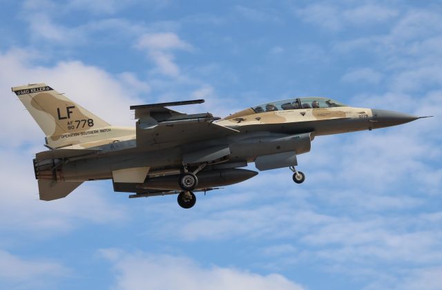 Lockheed F-16 Fighting Falcon (90-0778) - On December 27, 1992 Capt. Gary “Nordo” North was flying as part of Operation Southern Watch, policing the airspace south of the 33rd parallel in this F-16D. That day Capt. North would make history when he downed an Iraqi MiG-25 Foxbat using an AIM-120 AMRAAM. It was both the 1st kill using the AIM-120 and the 1st kill the F-16 scored in USAF service. Now this jet wears this spectacular desert camouflage as a tribute to that historic day.