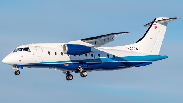 Fairchild Dornier 328JET (C-GCPW) - Pratt and Whitney Canada Dornier 328 JET landing on runway 19 from a short hop from Montreal.