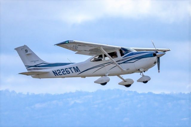 CESSNA T182 Turbo Skylane (N226TM) - Cessna T182T over Livermore Municipal Airport. January 2021