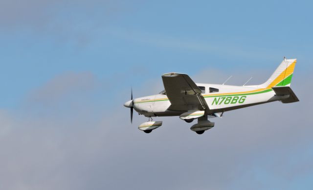 Piper Cherokee (N78BG) - A moment from landing is this Piper Cherokee in the Winter of 2015.