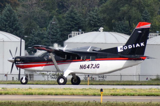 Quest Kodiak (N647JG) - 2018 Quest Aircraft Kodiak 100 taxiing into the FBO Ramp at the Buffalo Niagara International Airport from Cobb County International (KRYY)